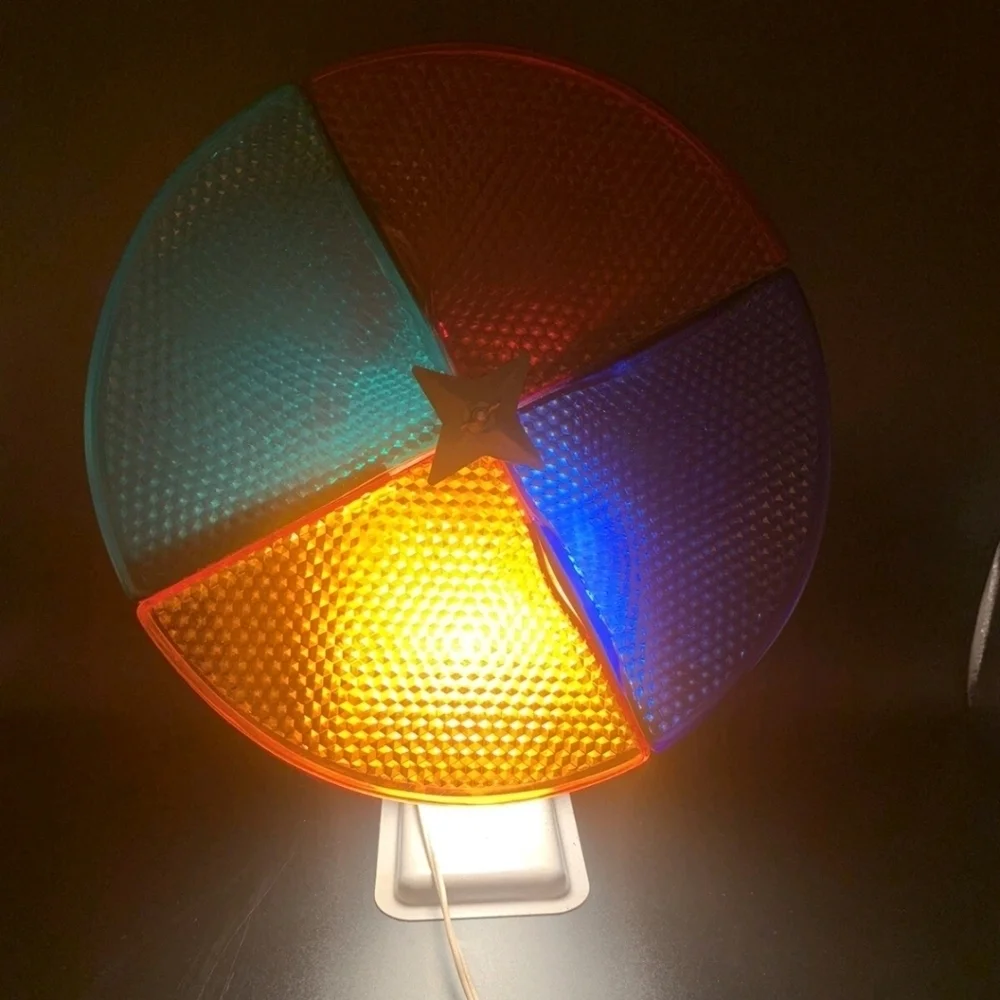 Vintage Penetray Motorized Color Wheel TESTED DOES NOT SPIN LIGHT WORKS CHRISTMA